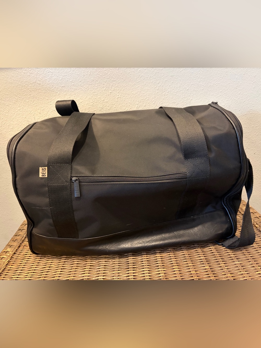 BEIS Black Men’s Weekend Duffel - Classic Travel Bag